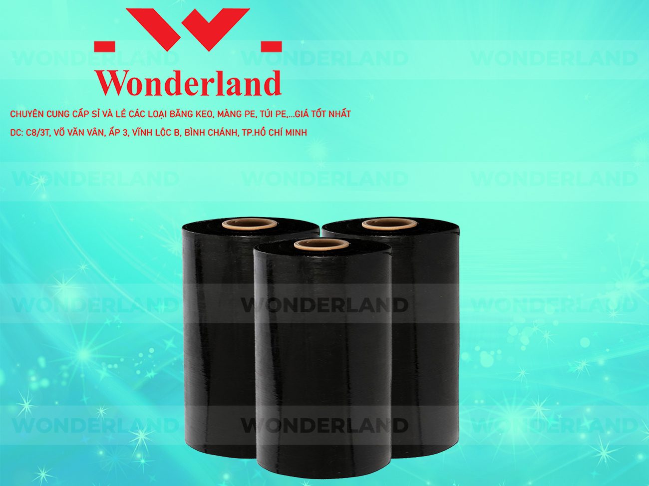 MÀNG PE ĐEN 8.4KG LÕI 500G WONDERLAND GIÁ TỐT