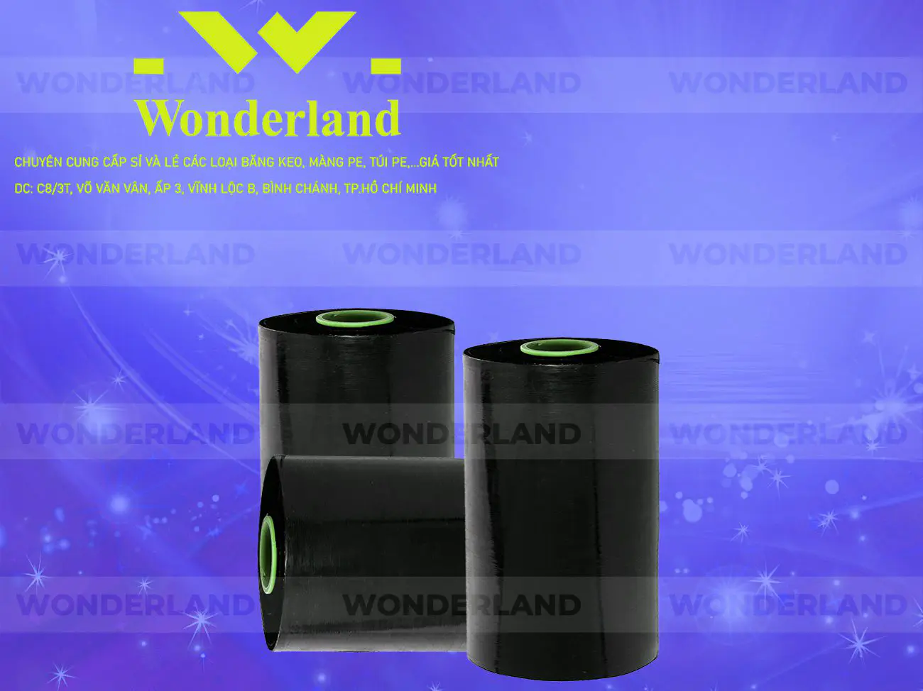 MÀNG PE ĐEN 8.5KG LÕI 500G WONDERLAND GIÁ TỐT