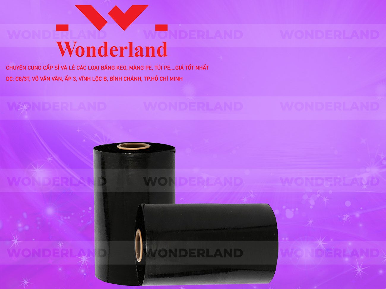 MÀNG PE ĐEN 8.6KG LÕI 500G WONDERLAND CHẤT LƯỢNG TỐT NHẤT