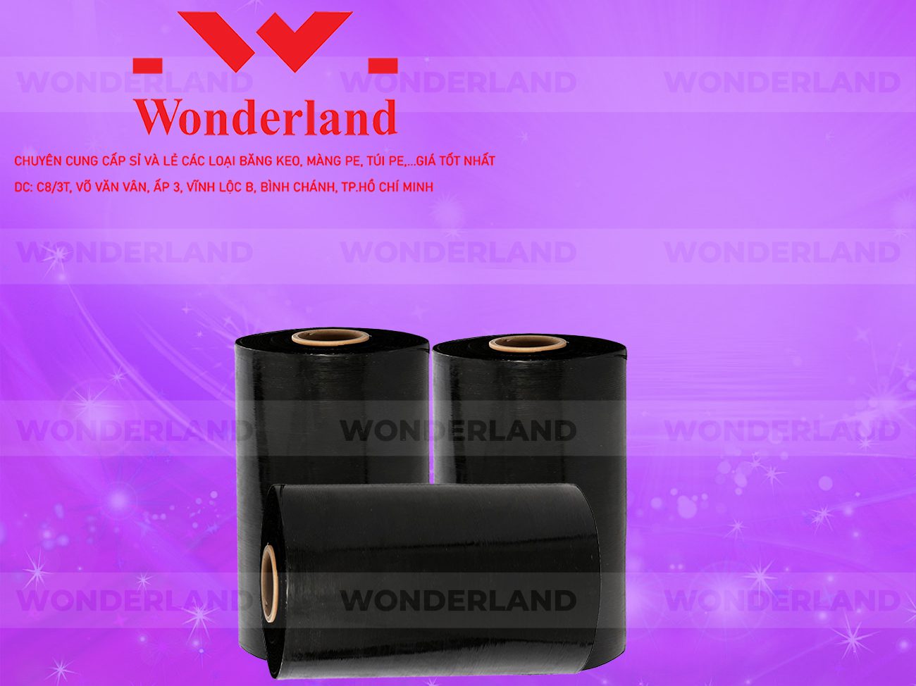 MÀNG PE ĐEN 8.6KG LÕI 500G WONDERLAND GIÁ TỐT