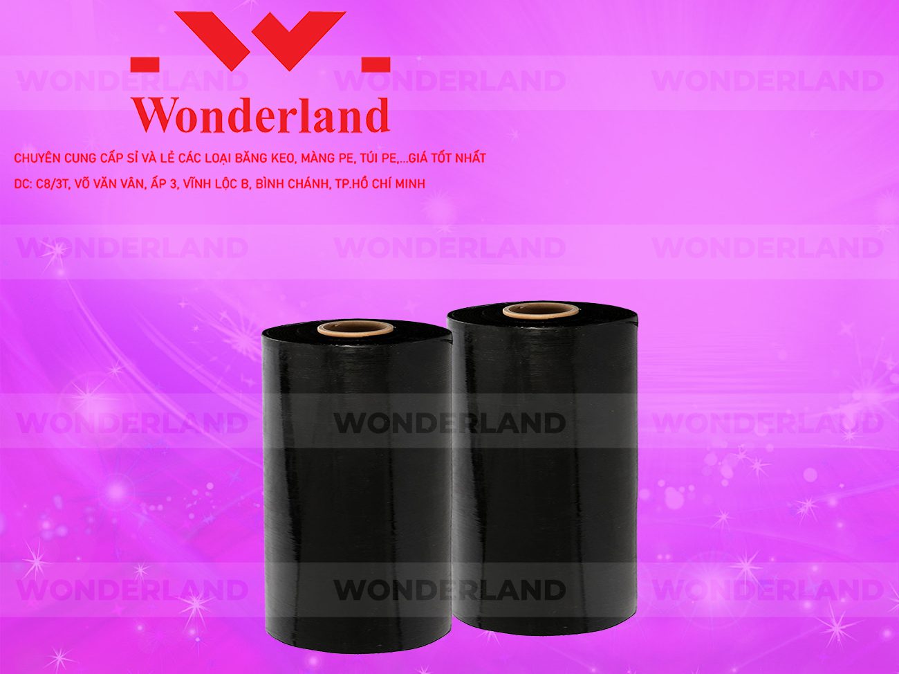 MÀNG PE ĐEN 8.7KG LÕI 500G WONDERLAND CHẤT LƯỢNG TỐT NHẤT