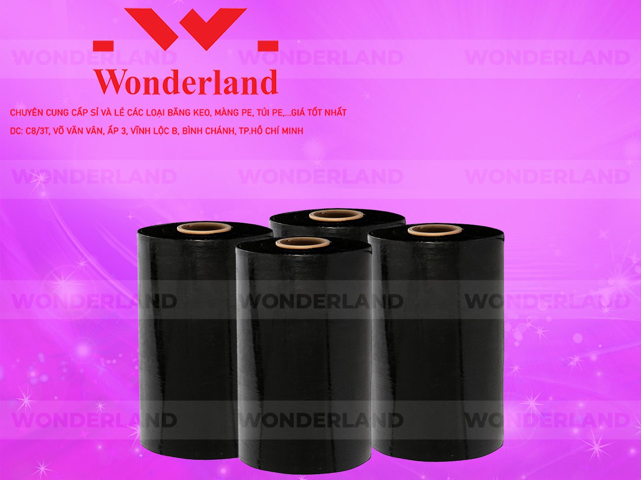 MÀNG PE ĐEN 8.7KG LÕI 500G WONDERLAND GIÁ TỐT