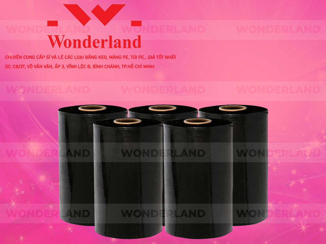 MÀNG PE ĐEN 8.8KG LÕI 500G WONDERLAND GIÁ TỐT