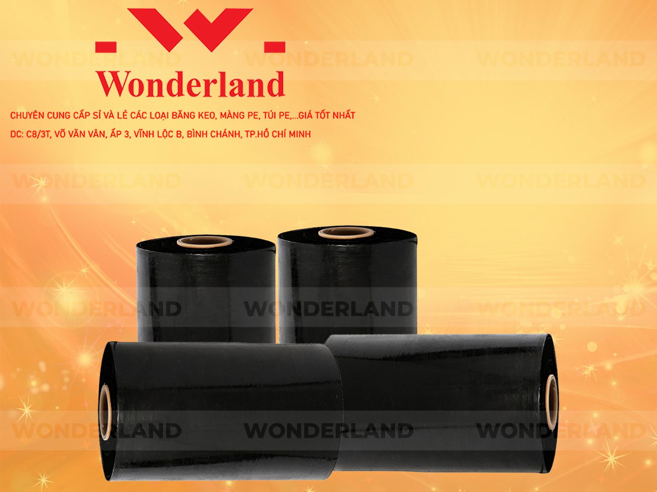 MÀNG PE ĐEN 8.9KG LÕI 500G WONDERLAND GIÁ TỐT