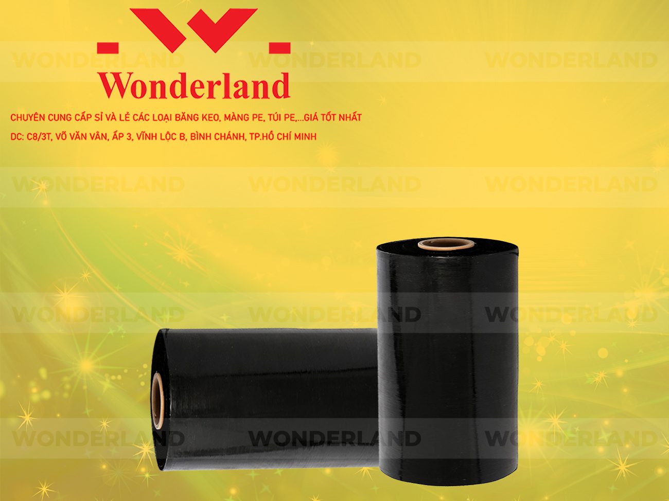 MÀNG PE ĐEN 8KG LÕI 500G WONDERLAND CHẤT LƯỢNG TỐT NHẤT