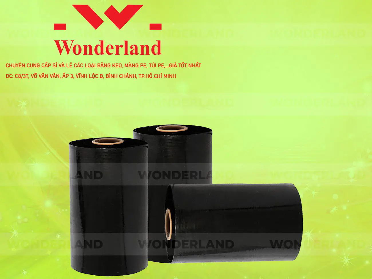 MÀNG PE ĐEN 9.0KG LÕI 500G WONDERLAND CHẤT LƯỢNG TỐT NHẤT