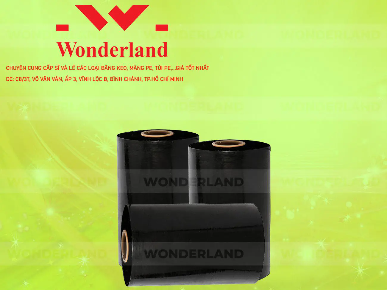 MÀNG PE ĐEN 9.0KG LÕI 500G WONDERLAND GIÁ TỐT