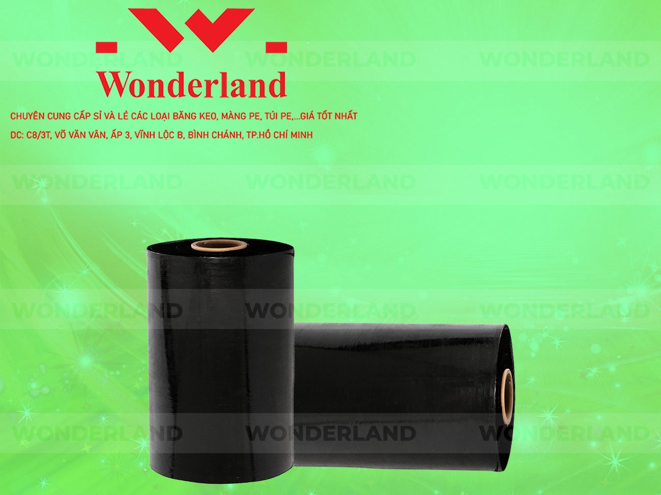 MÀNG PE ĐEN 9.1KG LÕI 500G WONDERLAND CHẤT LƯỢNG TỐT NHẤT
