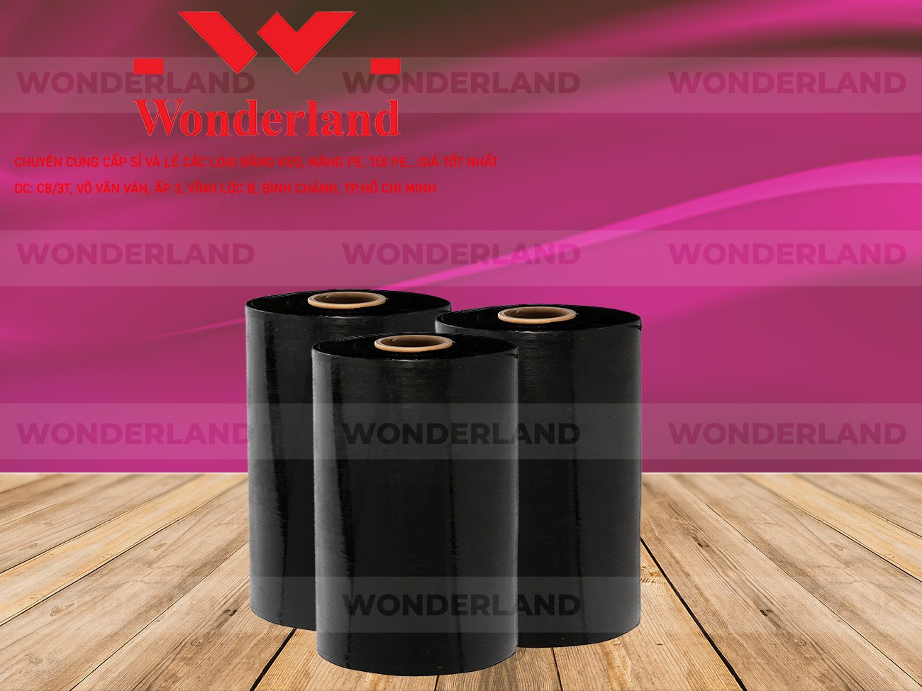 MÀNG PE ĐEN 9.2KG LÕI 500G WONDERLAND GIÁ TỐT