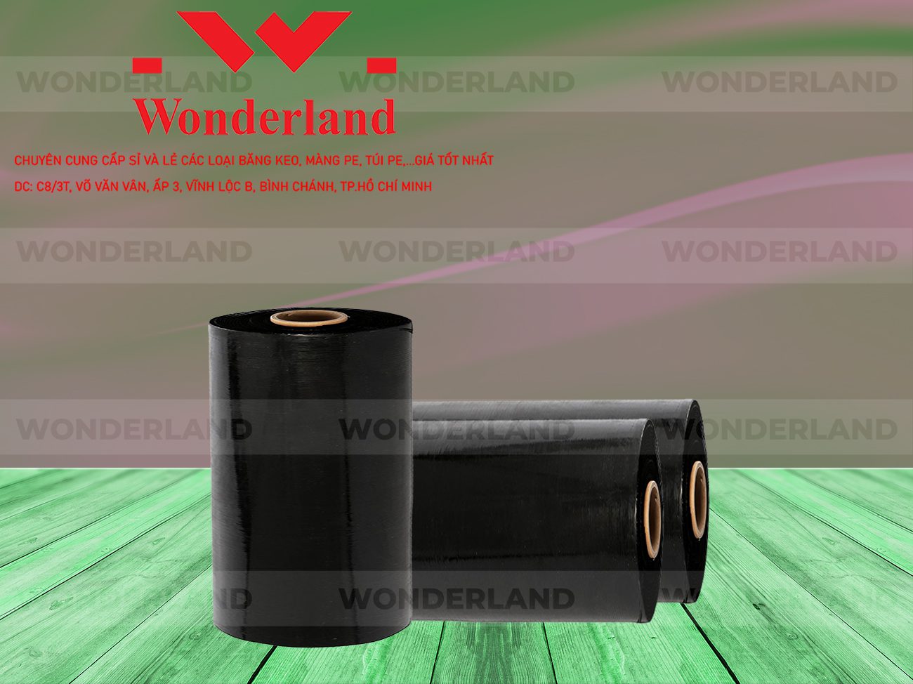 MÀNG PE ĐEN 9.3KG LÕI 500G WONDERLAND GIÁ TỐT