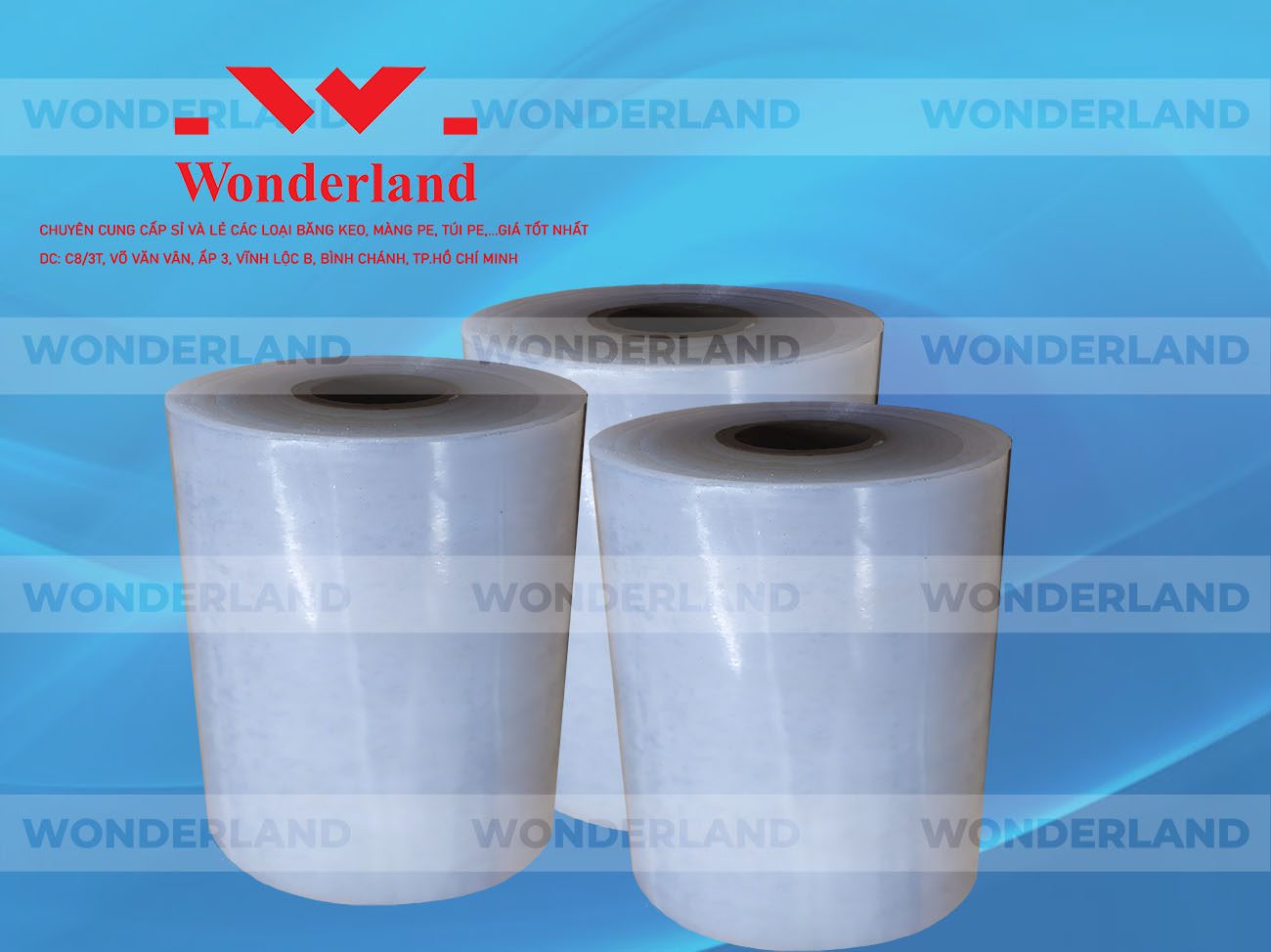 MÀNG PE QUẤN MÁY 12.8KG LÕI 1.2KG CHẤT LƯỢNG CAO WONDERLAND GIÁ SỈ TỐT NHẤT