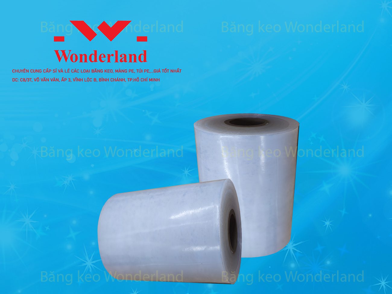 MÀNG PE QUẤN MÁY 12KG LÕI 1.2KG CHẤT LƯỢNG CAO WONDERLAND