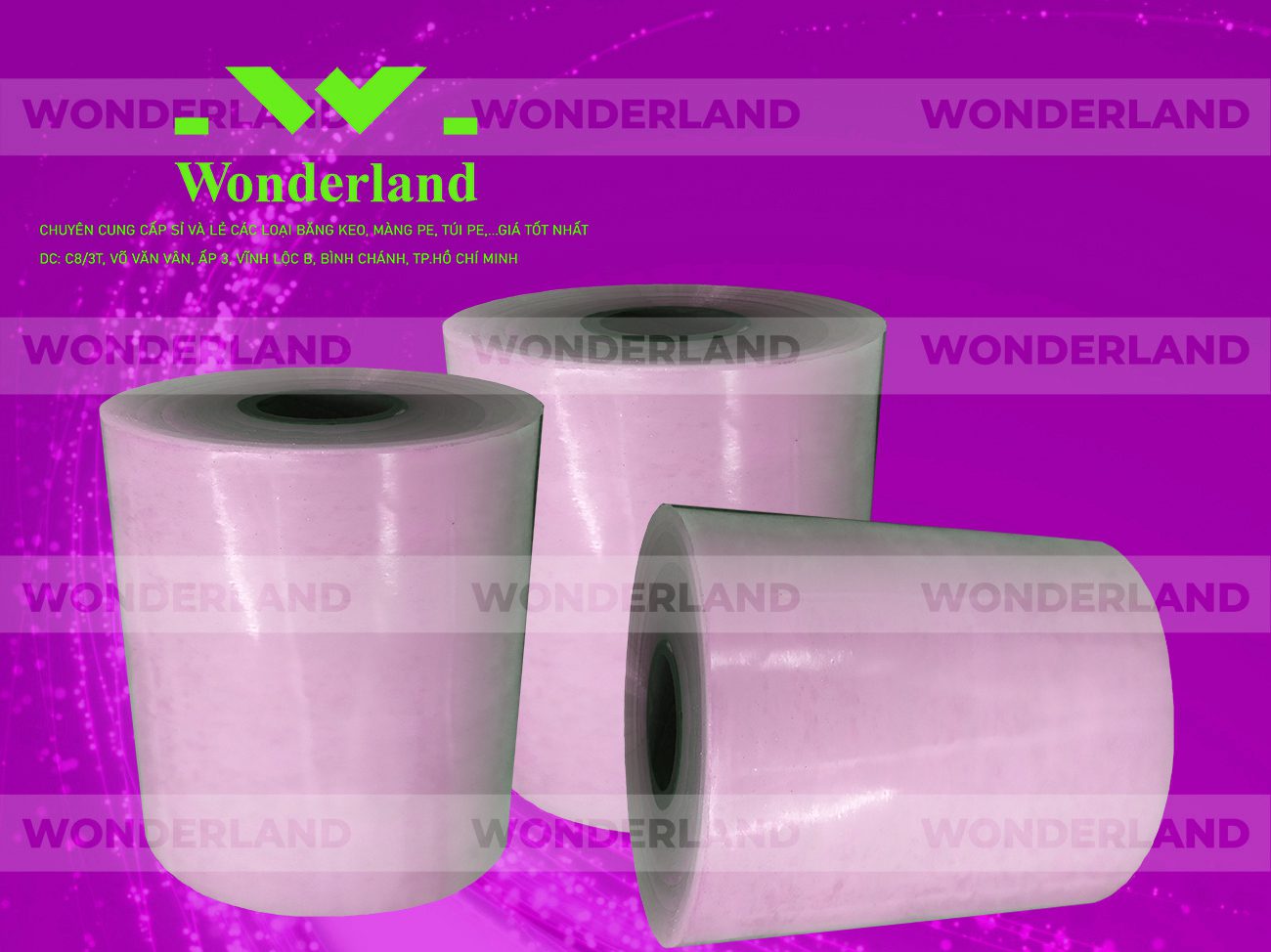 MÀNG PE QUẤN MÁY 14.5KG LÕI 1.2KG CHẤT LƯỢNG CAO WONDERLAND GIÁ SỈ TỐT NHẤT
