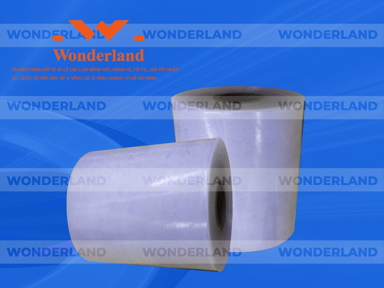 MÀNG PE QUẤN MÁY 14.9KG LÕI 1.2KG CHẤT LƯỢNG CAO WONDERLAND