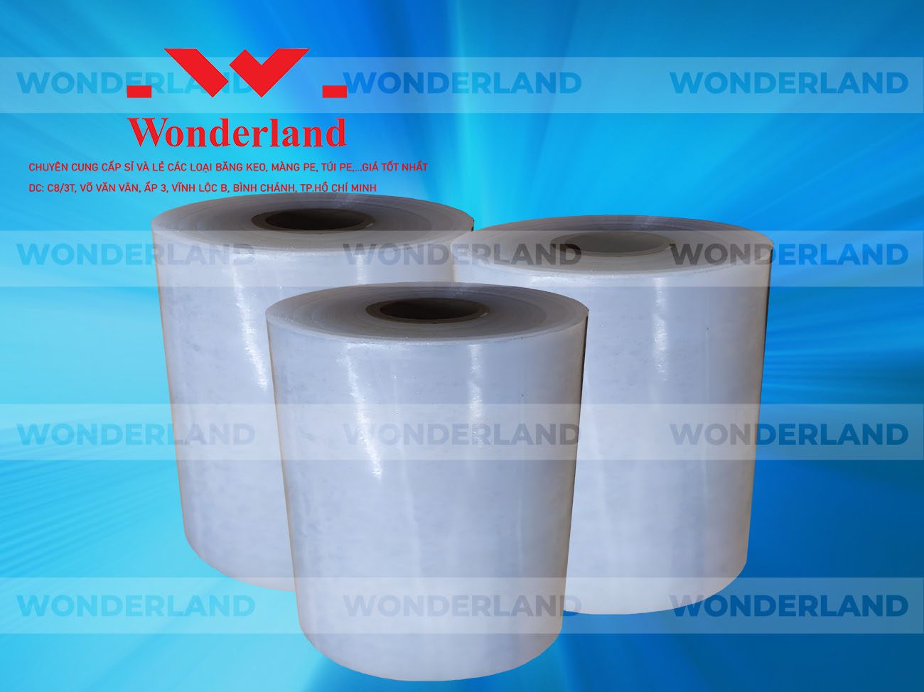 MÀNG PE QUẤN MÁY 14KG LÕI 1.2KG CHẤT LƯỢNG CAO WONDERLAND GIÁ SỈ TỐT NHẤT