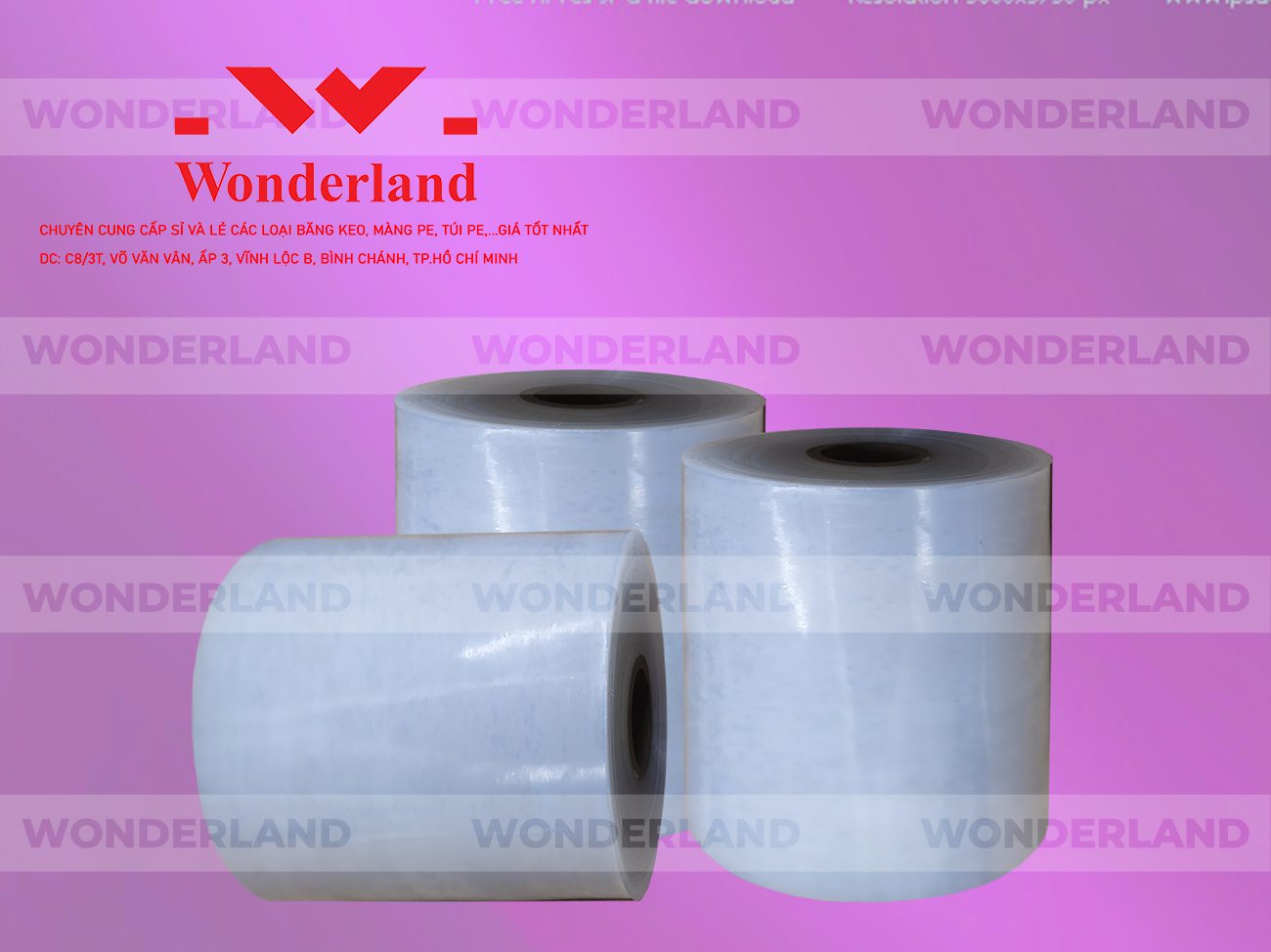 MÀNG PE QUẤN MÁY 17.7KG LÕI 1.2KG CHẤT LƯỢNG CAO WONDERLAND GIÁ SỈ TỐT NHẤT