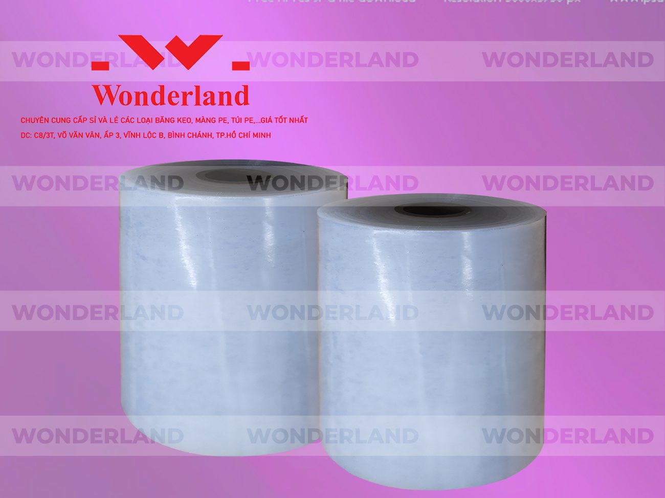 MÀNG PE QUẤN MÁY 17.7KG LÕI 1.2KG CHẤT LƯỢNG CAO WONDERLAND