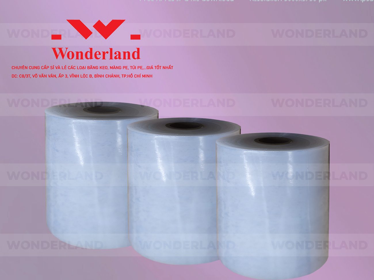 MÀNG PE QUẤN MÁY 18.6KG LÕI 1.2KG CHẤT LƯỢNG CAO WONDERLAND GIÁ SỈ TỐT NHẤT