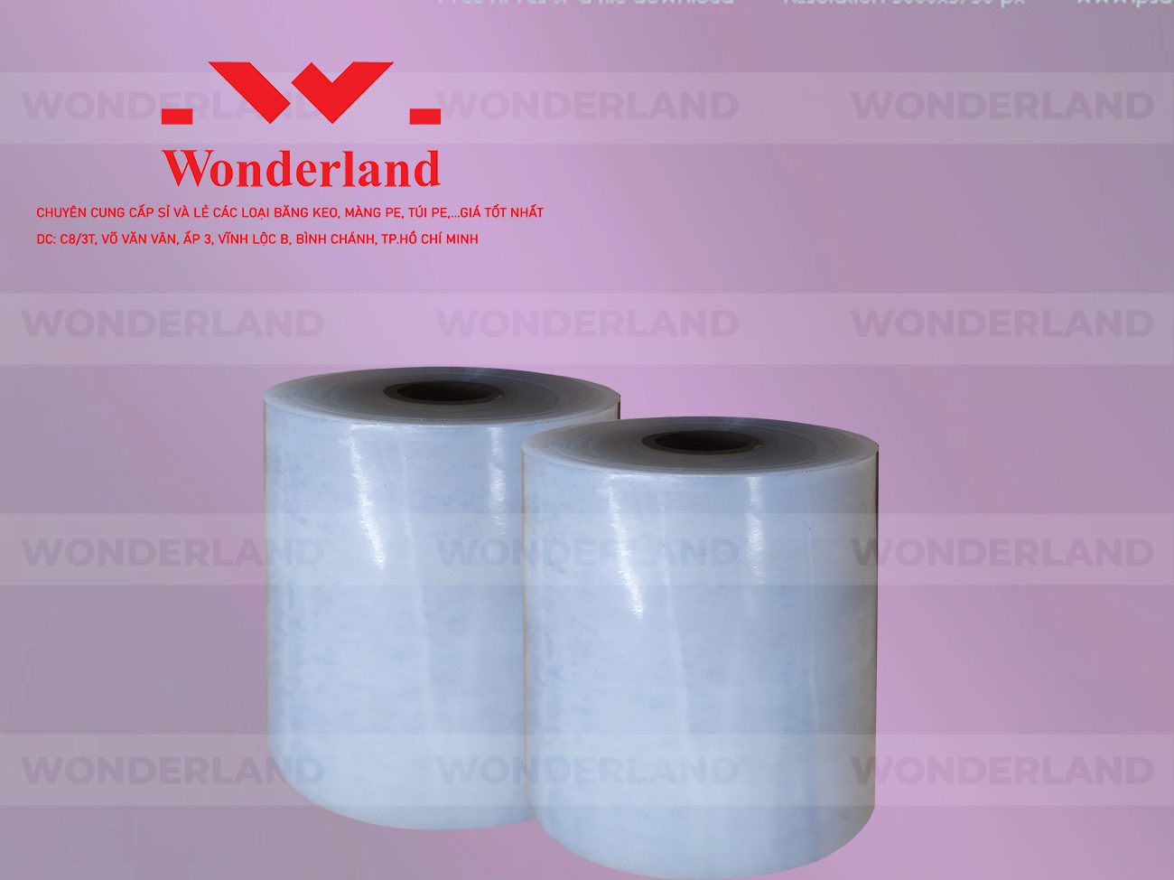 MÀNG PE QUẤN MÁY 18.6KG LÕI 1.2KG CHẤT LƯỢNG CAO WONDERLAND
