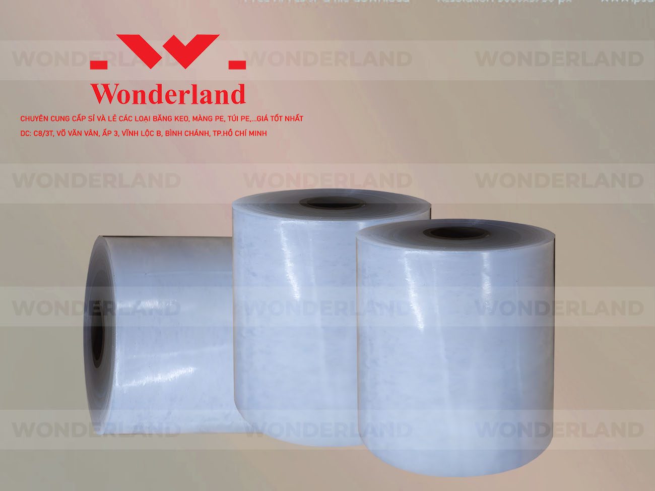 MÀNG PE QUẤN MÁY 18.7KG LÕI 1.2KG CHẤT LƯỢNG CAO WONDERLAND GIÁ SỈ TỐT NHẤT