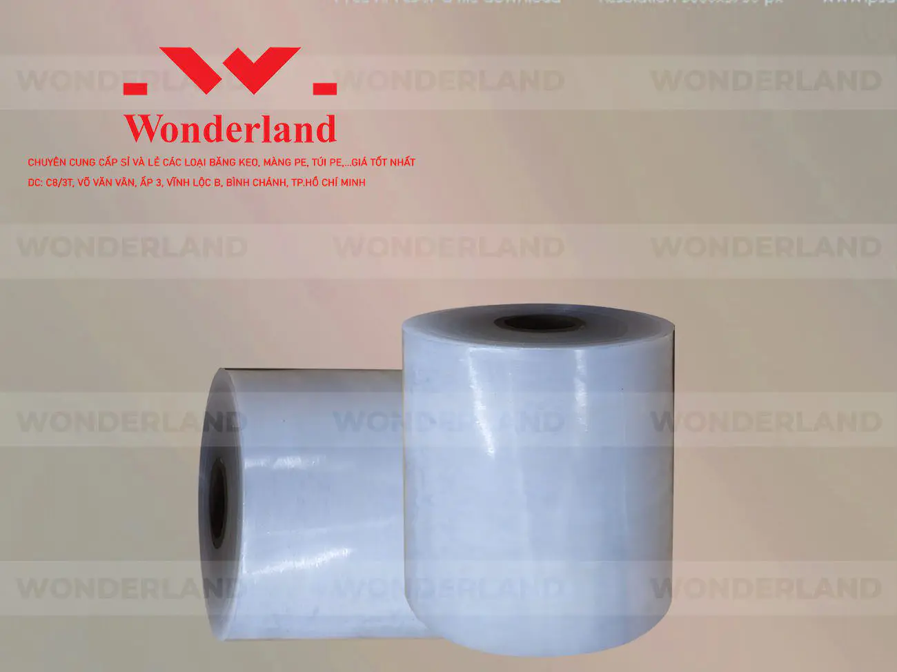 MÀNG PE QUẤN MÁY 18.7KG LÕI 1.2KG CHẤT LƯỢNG CAO WONDERLAND