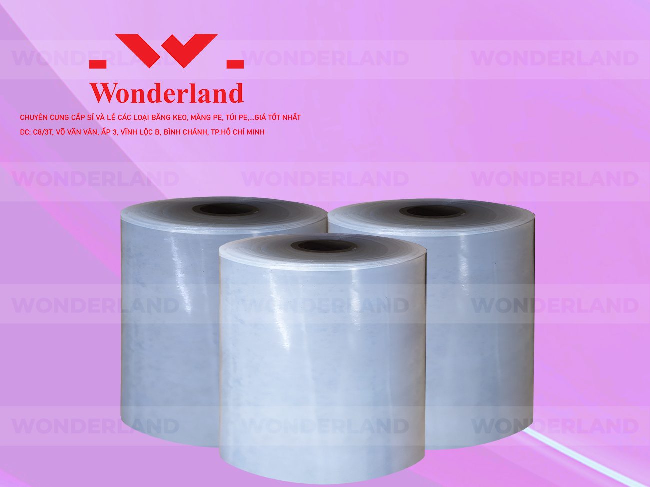 MÀNG PE QUẤN MÁY 19.9KG LÕI 1.2KG CHẤT LƯỢNG CAO WONDERLAND GIÁ SỈ TỐT NHẤT