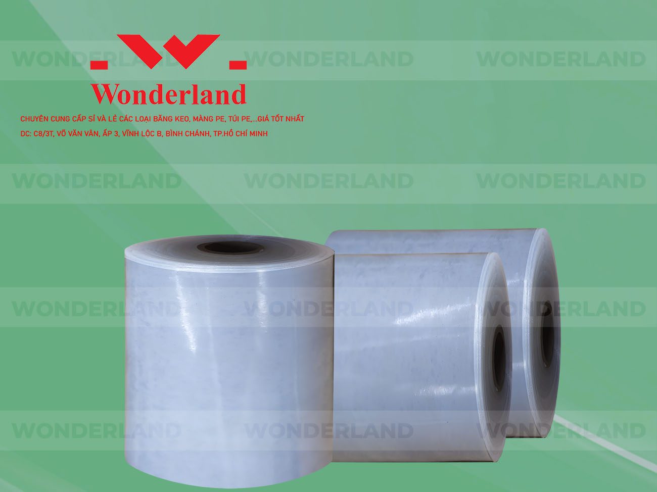 MÀNG PE QUẤN MÁY 20.3KG LÕI 1.2KG CHẤT LƯỢNG CAO WONDERLAND GIÁ SỈ TỐT NHẤT