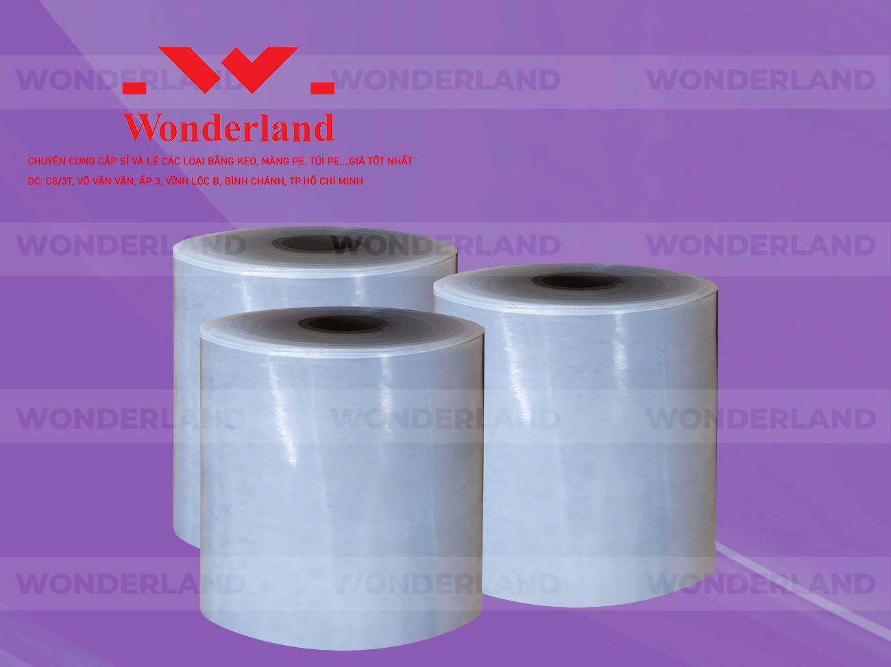 MÀNG PE QUẤN MÁY 20.6KG LÕI 1.2KG CHẤT LƯỢNG CAO WONDERLAND GIÁ SỈ TỐT NHẤT