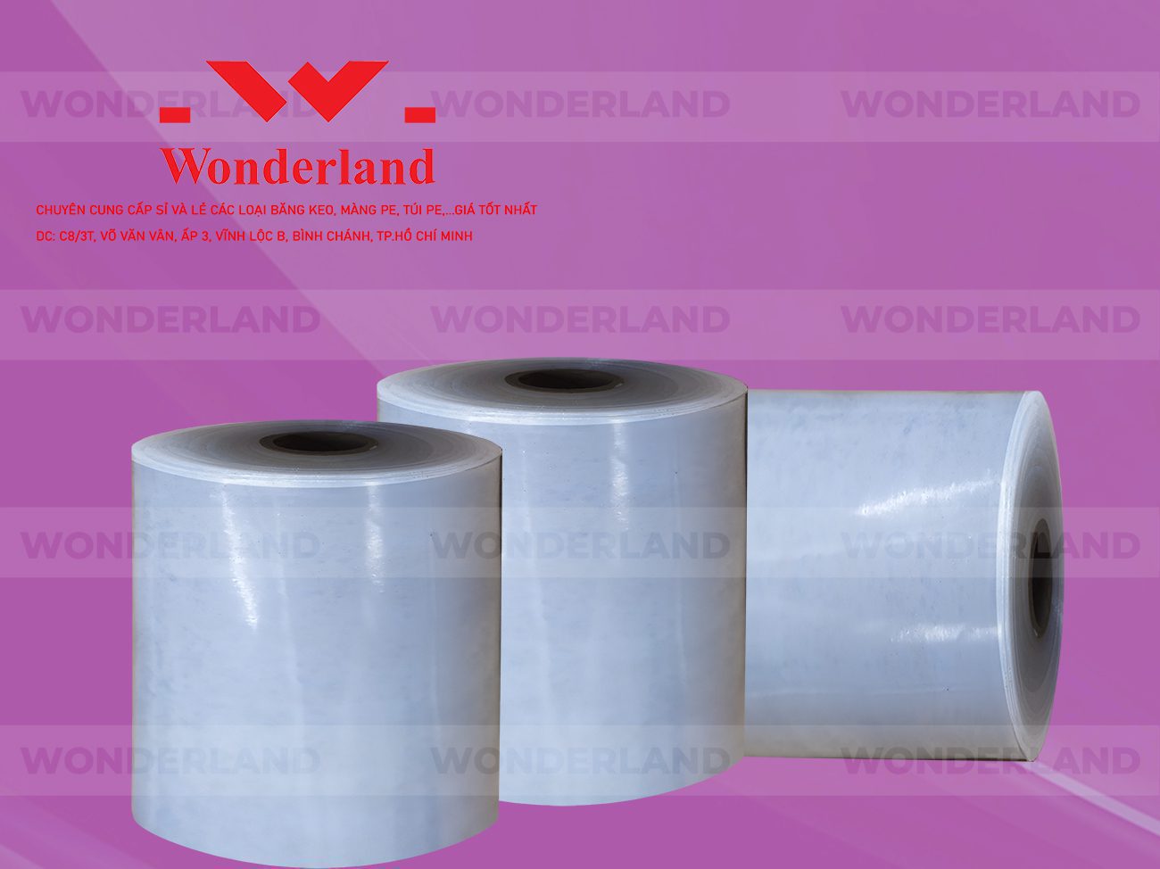 MÀNG PE QUẤN MÁY 20.7KG LÕI 1.2KG CHẤT LƯỢNG CAO WONDERLAND