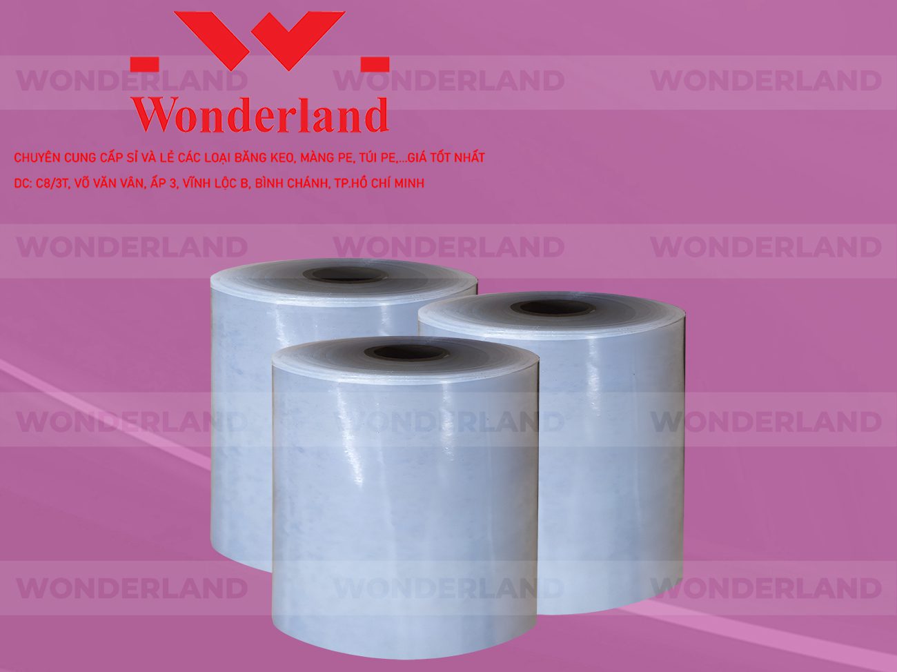 MÀNG PE QUẤN MÁY 21.8KG LÕI 1.2KG CHẤT LƯỢNG CAO WONDERLAND GIÁ SỈ TỐT NHẤT