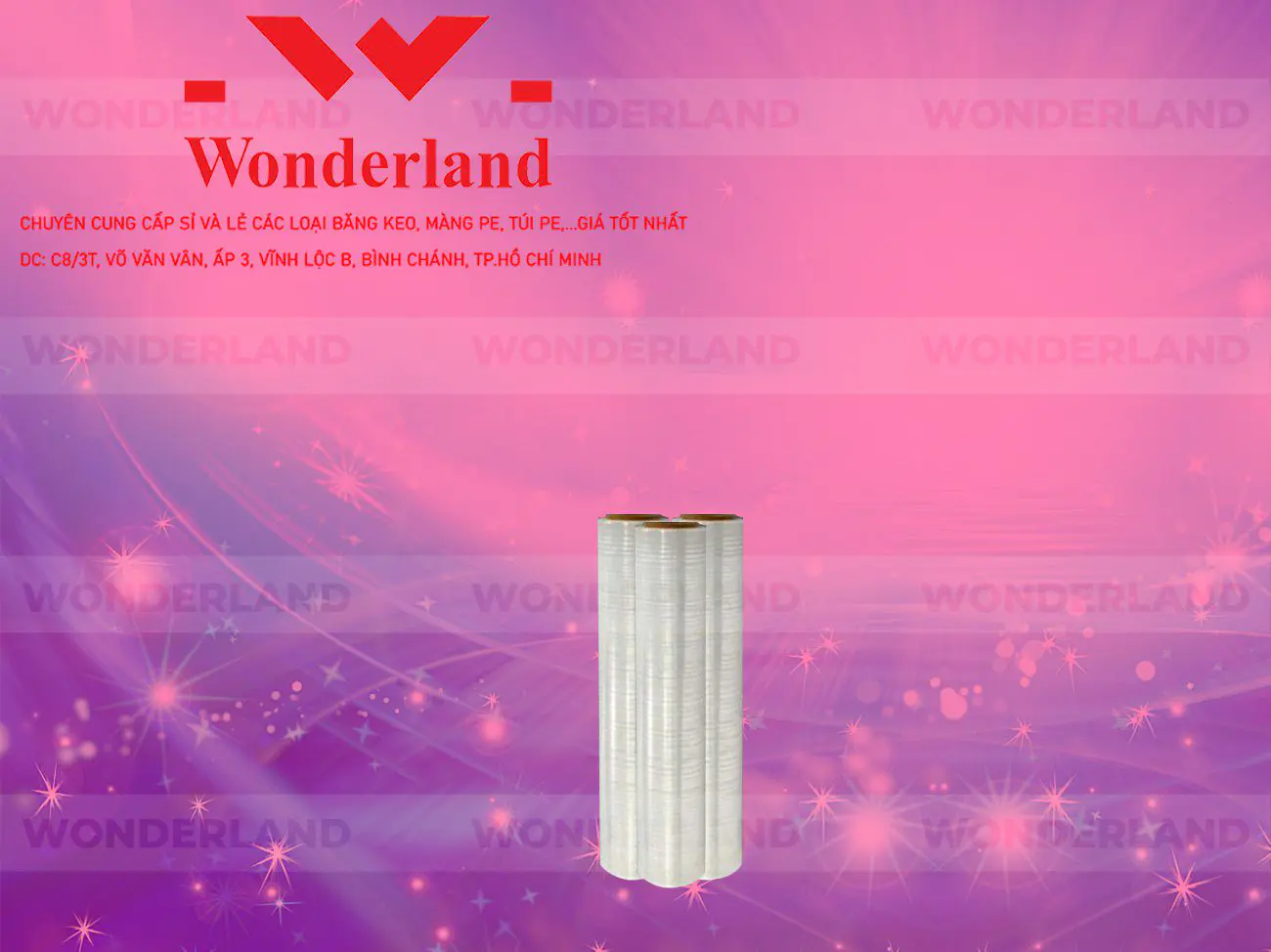 MÀNG PE TRẮNG 1.8KG LÕI 200G CHẤT LƯỢNG CAO WONDERLAND
