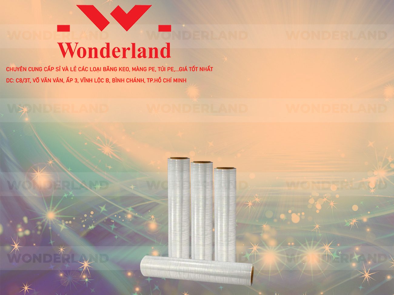 MÀNG PE TRẮNG 1.9KG LÕI 200G CHẤT LƯỢNG CAO WONDERLAND