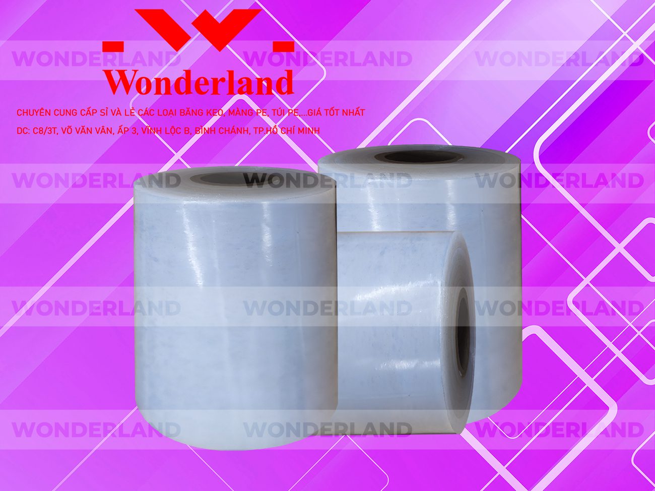 MÀNG PE TRẮNG 10.0KG LÕI 500G CHẤT LƯỢNG CAO WONDERLAND GIÁ SỈ TỐT NHẤT