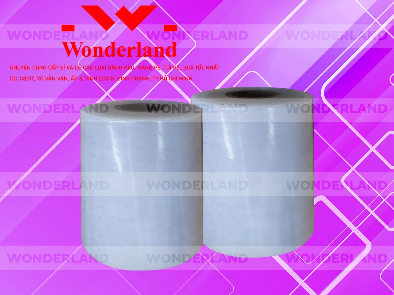 MÀNG PE TRẮNG 10.0KG LÕI 500G CHẤT LƯỢNG CAO WONDERLAND