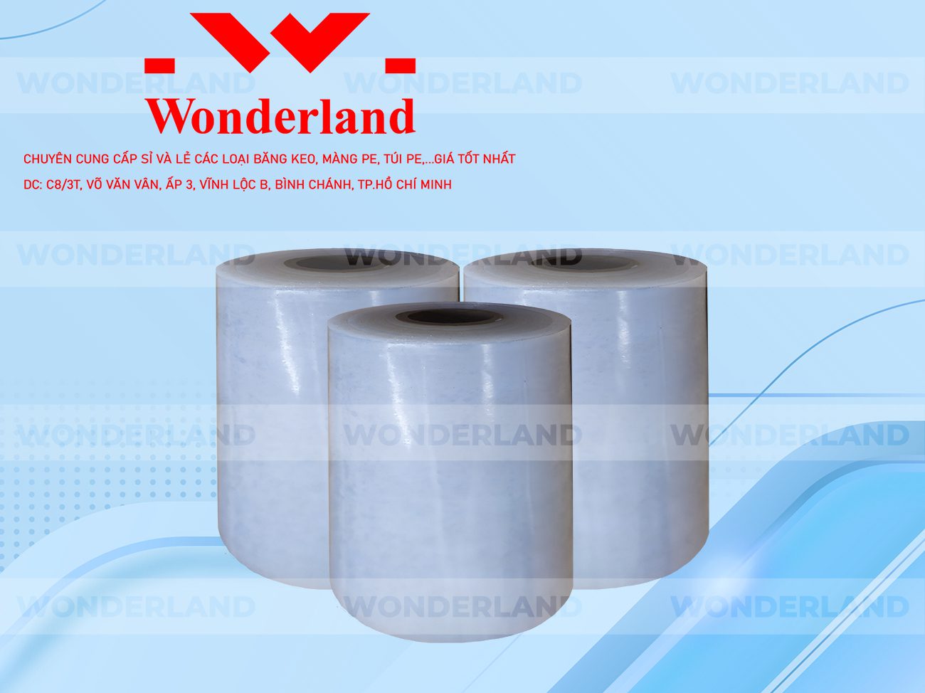 MÀNG PE TRẮNG 10.5KG LÕI 500G CHẤT LƯỢNG CAO WONDERLAND