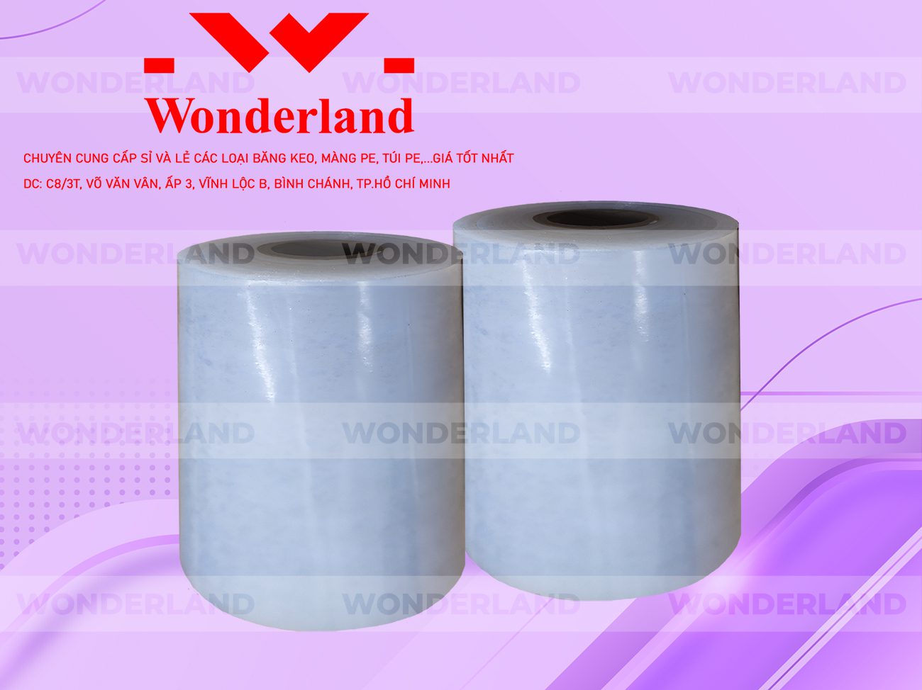 MÀNG PE TRẮNG 10.6KG LÕI 500G CHẤT LƯỢNG CAO WONDERLAND