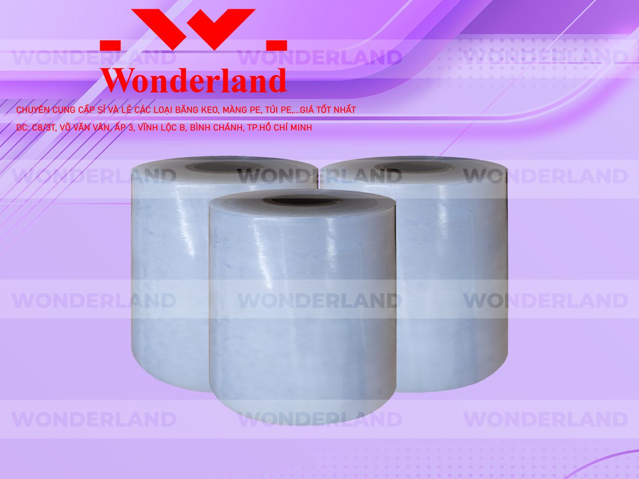 MÀNG PE TRẮNG 11.2KG LÕI 500G CHẤT LƯỢNG CAO WONDERLAND