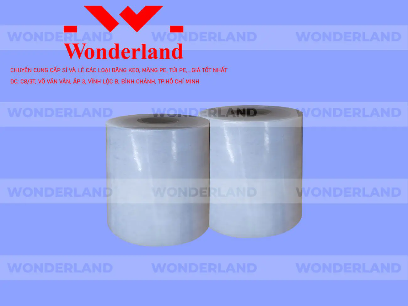 MÀNG PE TRẮNG 12.0KG LÕI 1.2KG CHẤT LƯỢNG CAO WONDERLAND