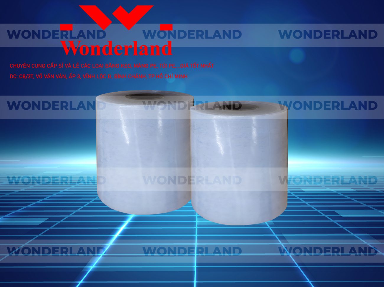 MÀNG PE TRẮNG 12.1KG LÕI 1.2KG CHẤT LƯỢNG CAO WONDERLAND