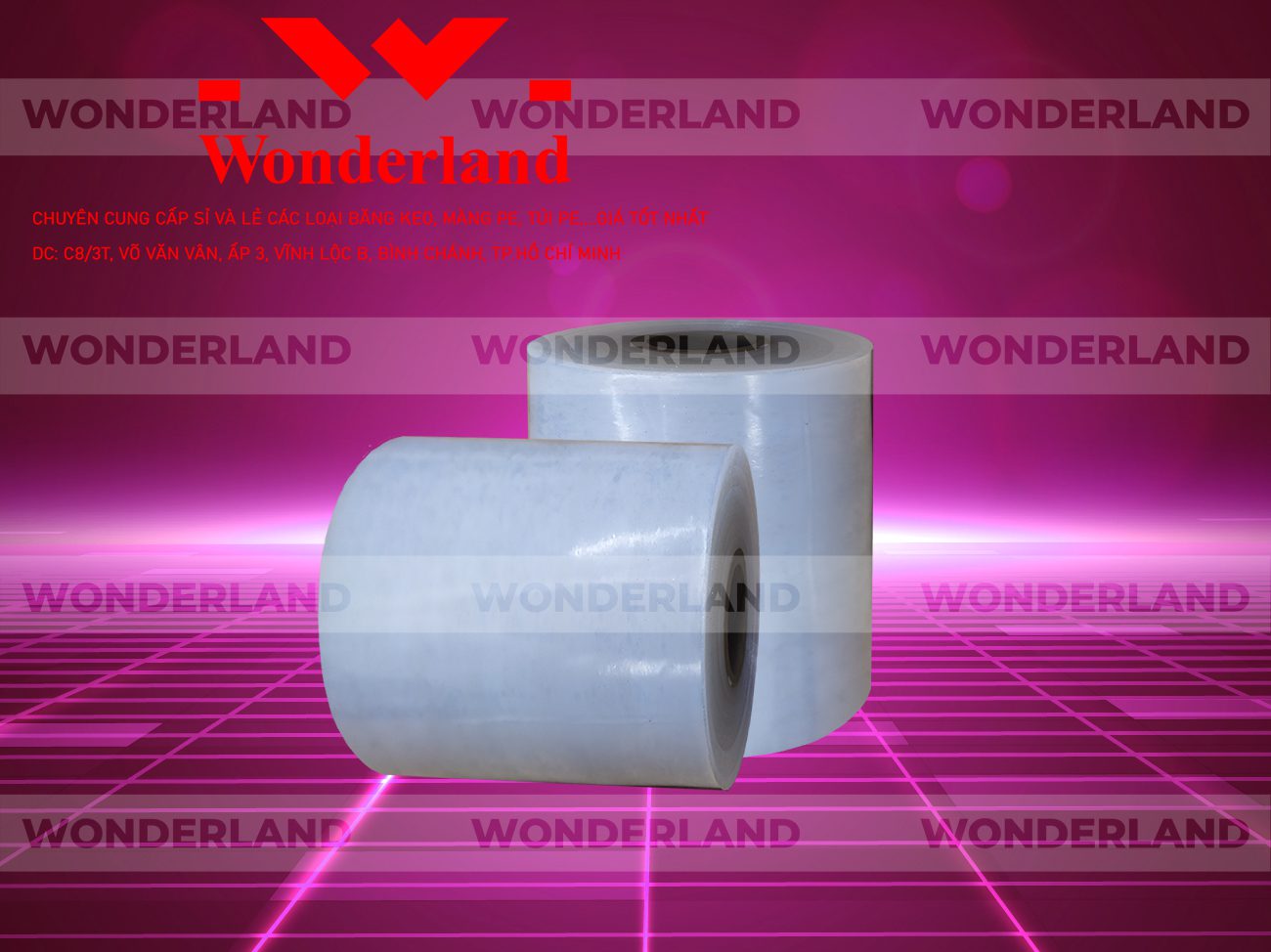 MÀNG PE TRẮNG 12.3KG LÕI 1.2KG CHẤT LƯỢNG CAO WONDERLAND