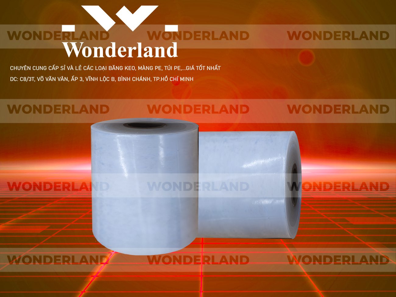 MÀNG PE TRẮNG 12.4KG LÕI 1.2KG CHẤT LƯỢNG CAO WONDERLAND