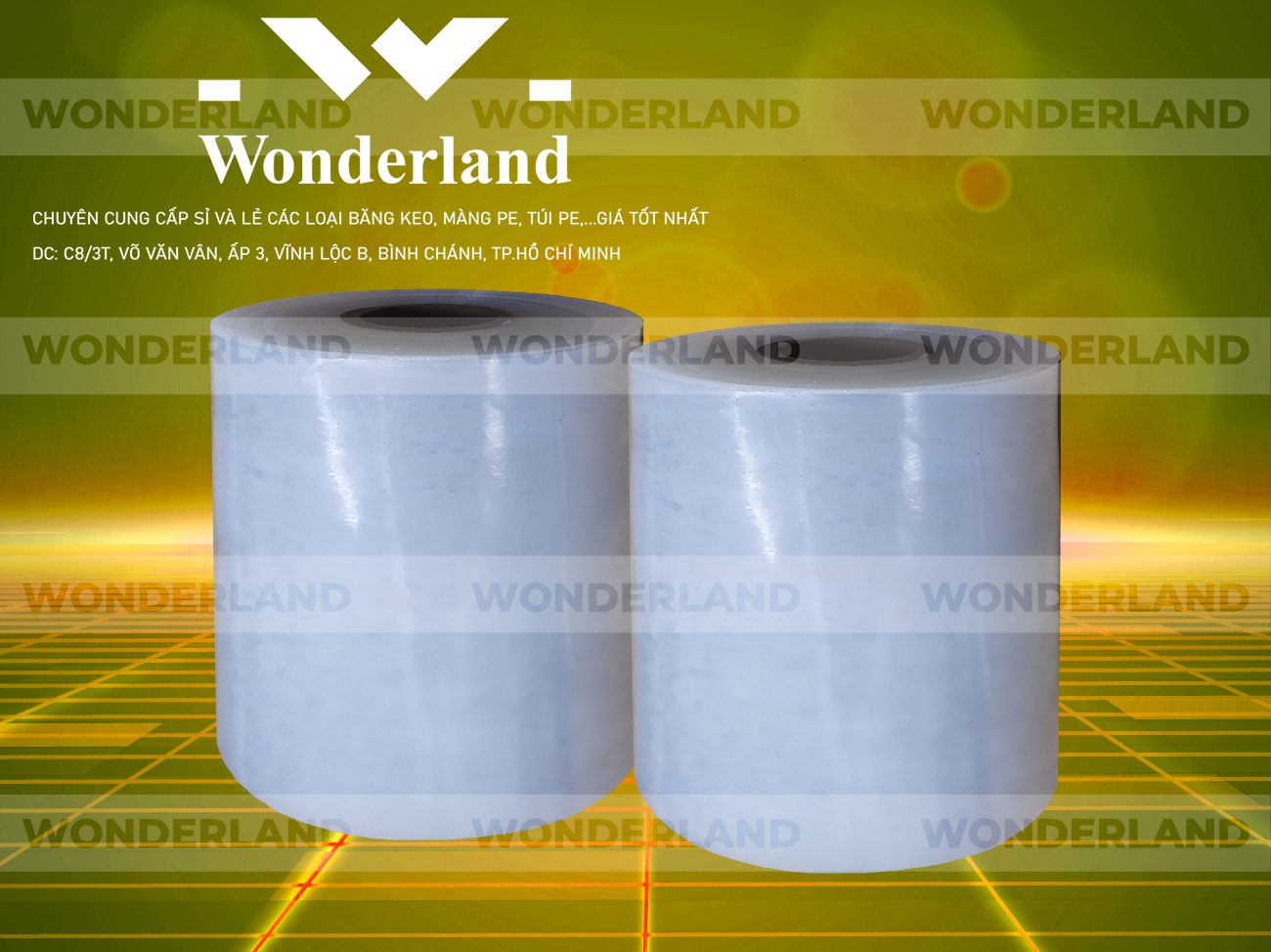 MÀNG PE TRẮNG 12.5KG LÕI 1.2KG CHẤT LƯỢNG CAO WONDERLAND