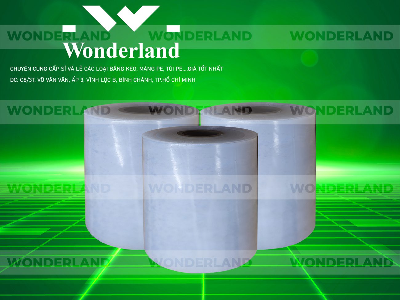 MÀNG PE TRẮNG 12.6KG LÕI 1.2KG CHẤT LƯỢNG CAO WONDERLAND