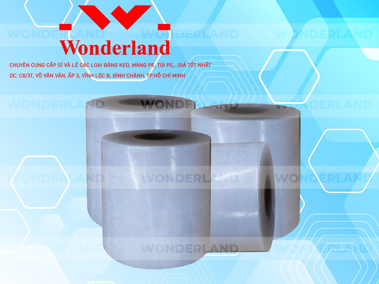 MÀNG PE TRẮNG 12.7KG LÕI 1.2KG CHẤT LƯỢNG CAO WONDERLAND GIÁ SỈ TỐT NHẤT
