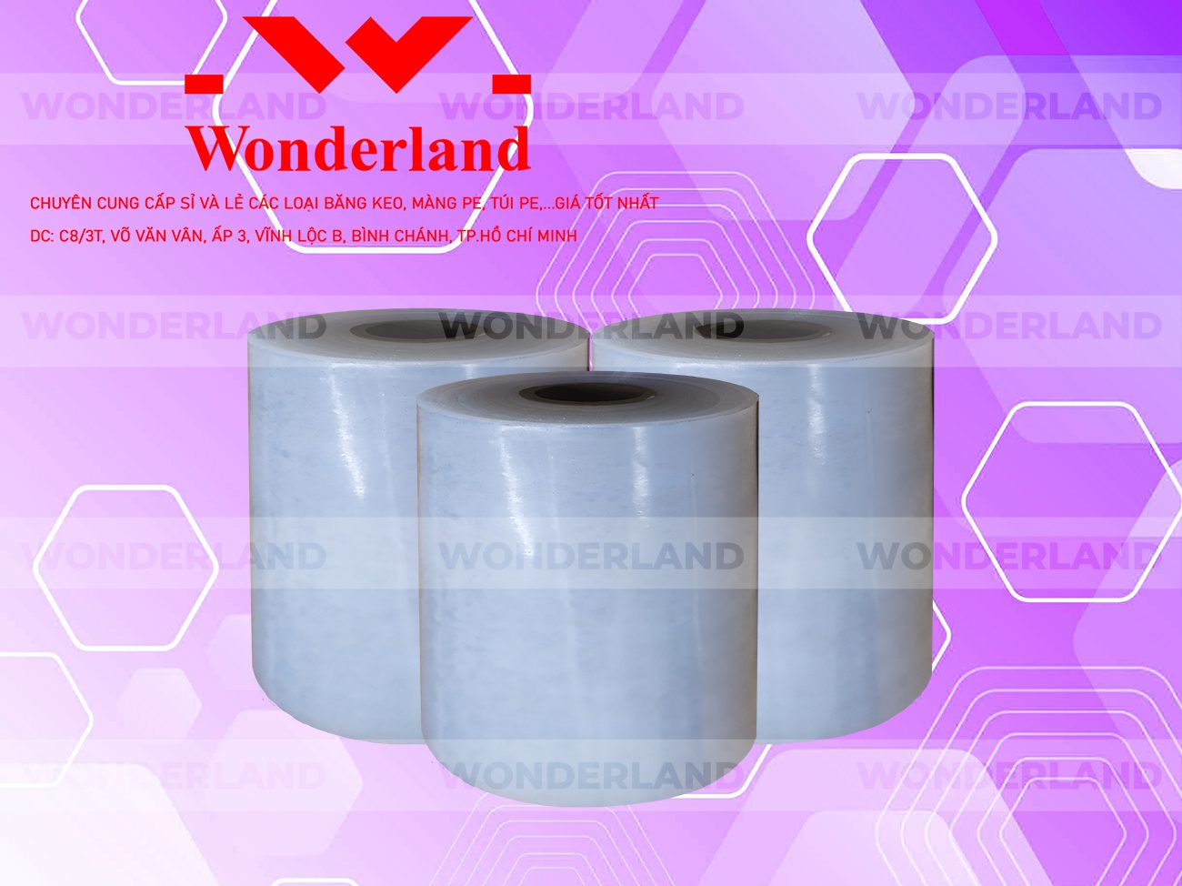 MÀNG PE TRẮNG 12.8KG LÕI 1.2KG CHẤT LƯỢNG CAO WONDERLAND GIÁ SỈ TỐT NHẤT