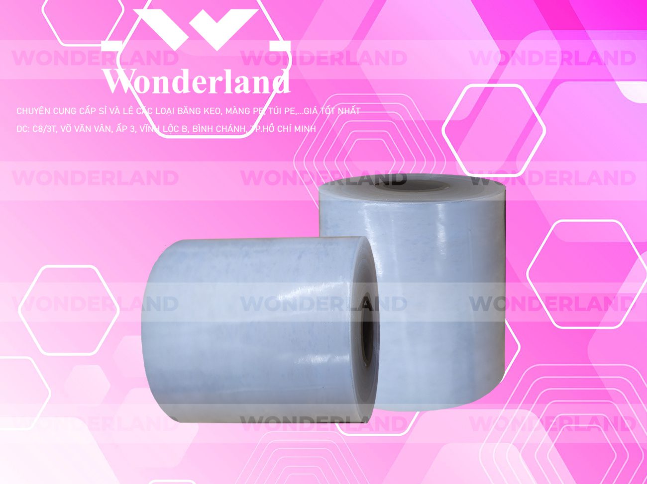 MÀNG PE TRẮNG 12.9KG LÕI 1.2KG CHẤT LƯỢNG CAO WONDERLAND
