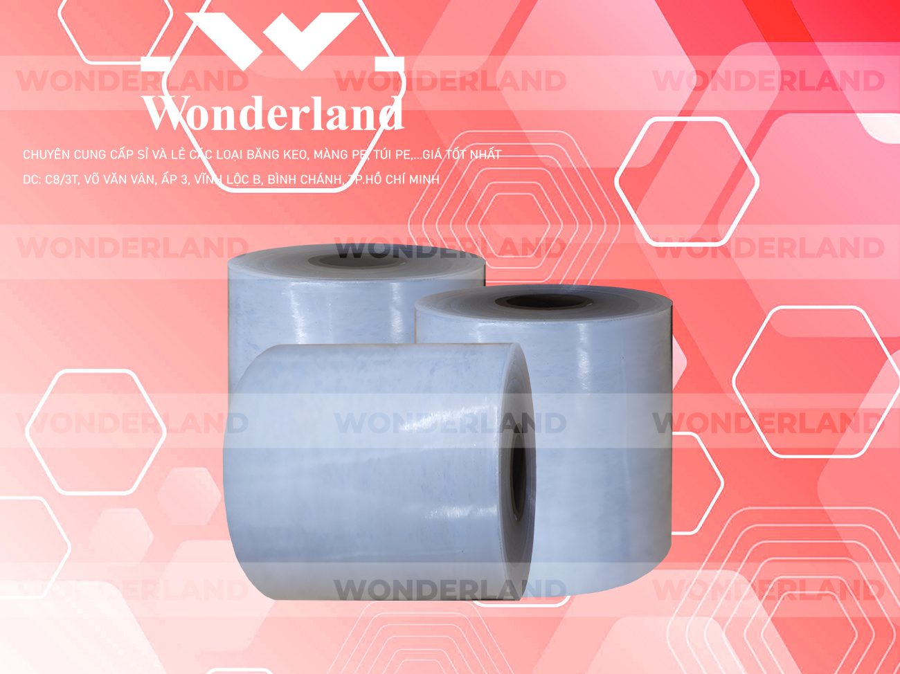 MÀNG PE TRẮNG 13.0KG LÕI 1.2KG CHẤT LƯỢNG CAO WONDERLAND