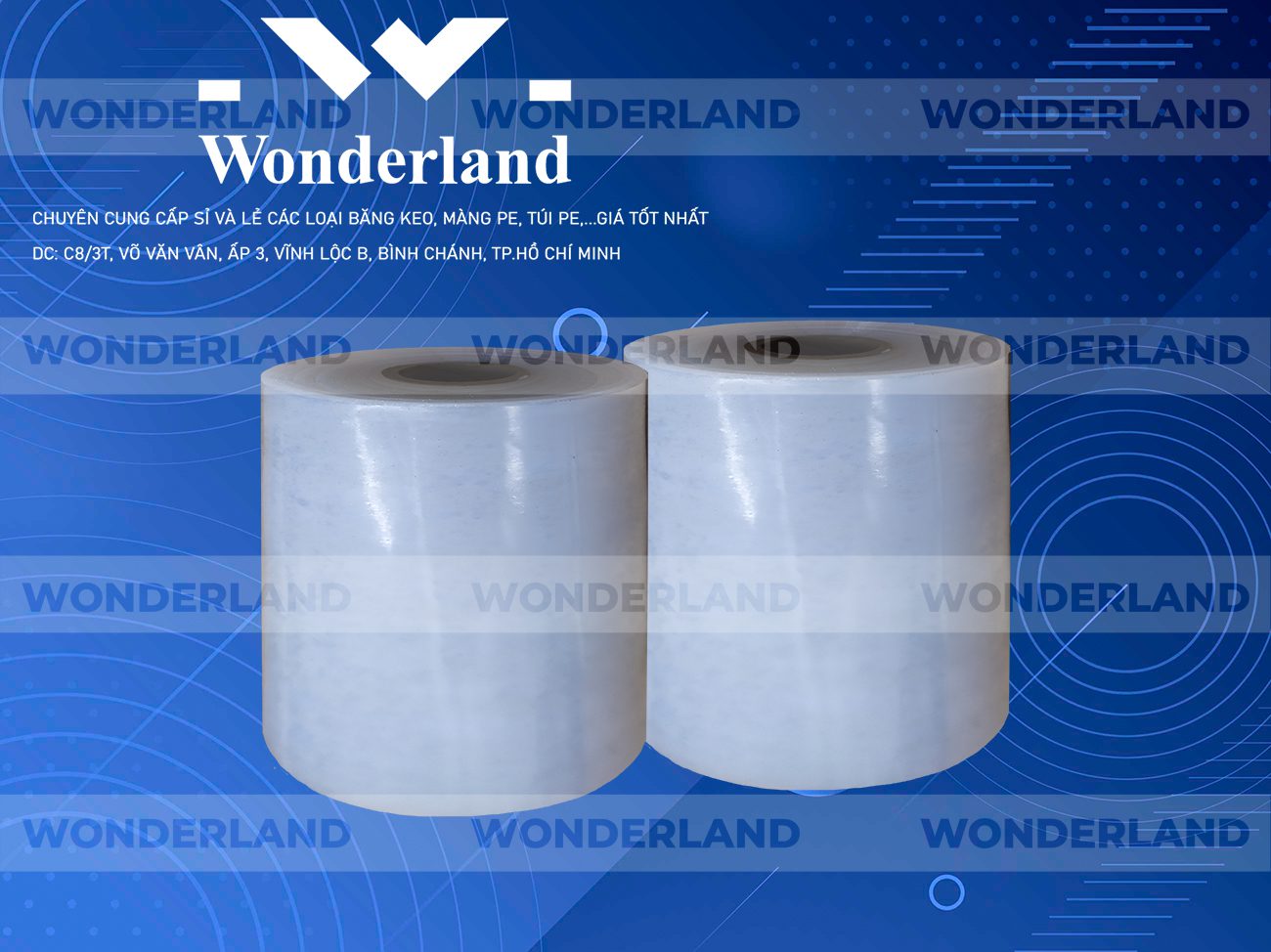 MÀNG PE TRẮNG 13.3KG LÕI 1.2KG CHẤT LƯỢNG CAO WONDERLAND