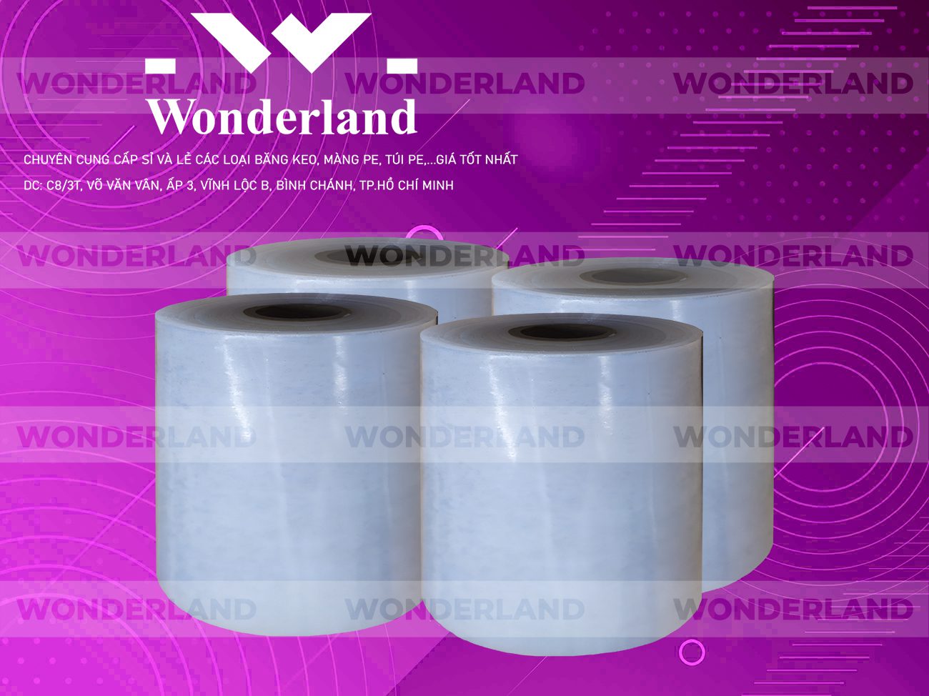 MÀNG PE TRẮNG 13.4KG LÕI 1.2KG CHẤT LƯỢNG CAO WONDERLAND GIÁ SỈ TỐT NHẤT