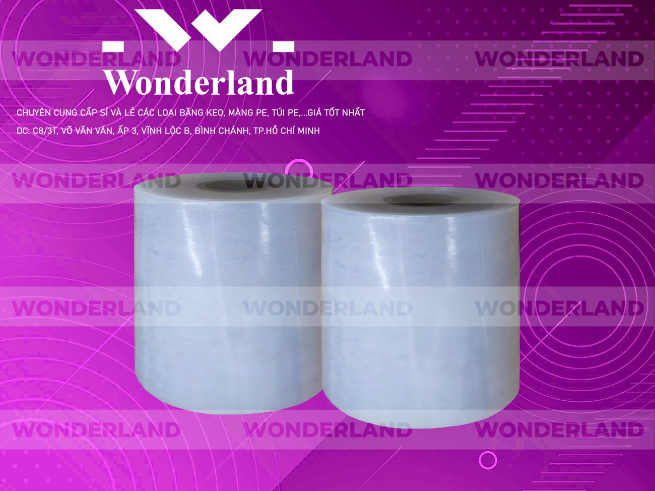 MÀNG PE TRẮNG 13.4KG LÕI 1.2KG CHẤT LƯỢNG CAO WONDERLAND